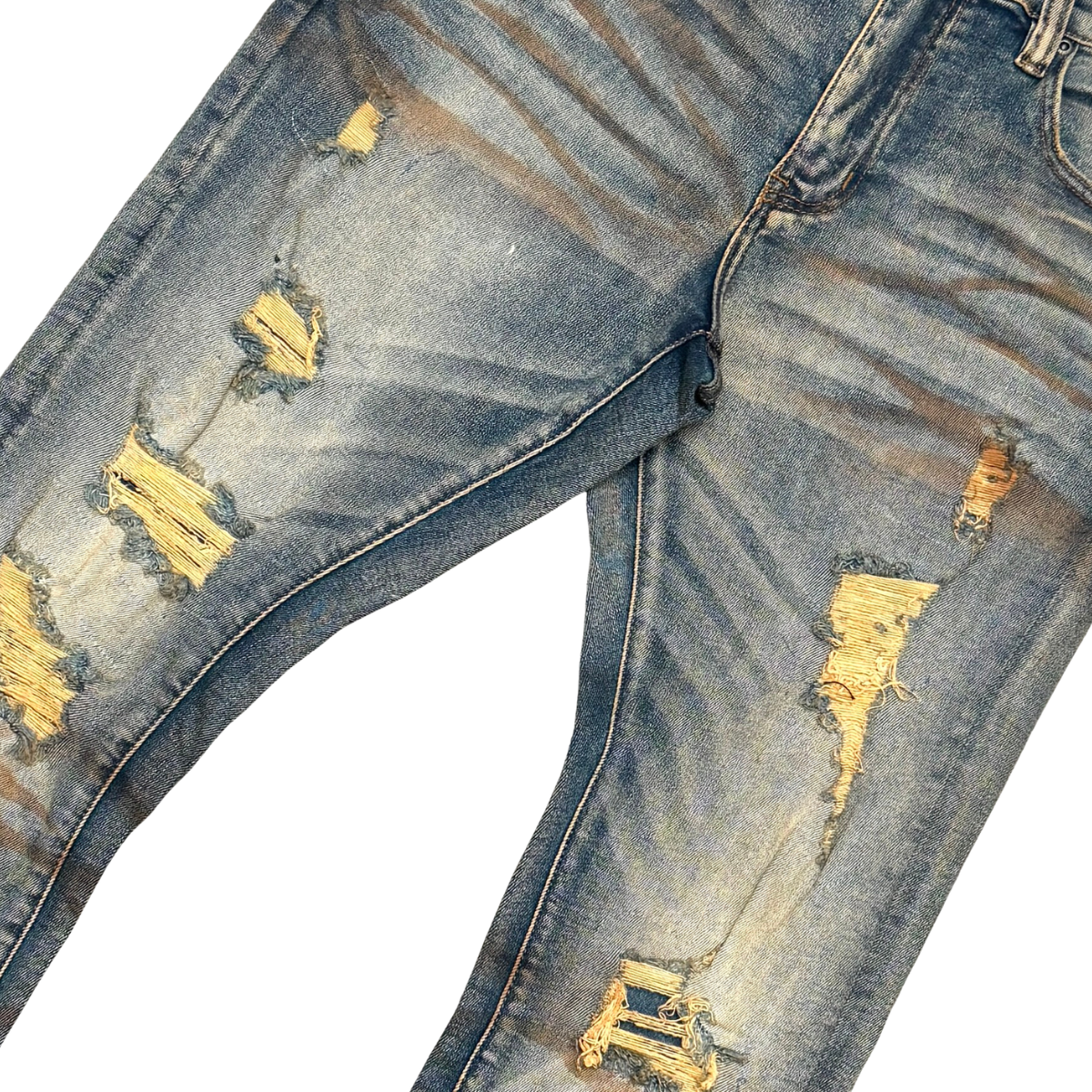 MUD-RIP & REPAIR PREMIUM WASH FLARE DENIM