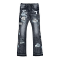PREMIUM FLARE DENIM / PATCHES ALL OVER