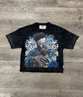 "BLINDED ROSE" F-TERRY CROPPED TEE