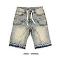 Multi Color Stone Embellish Shorts