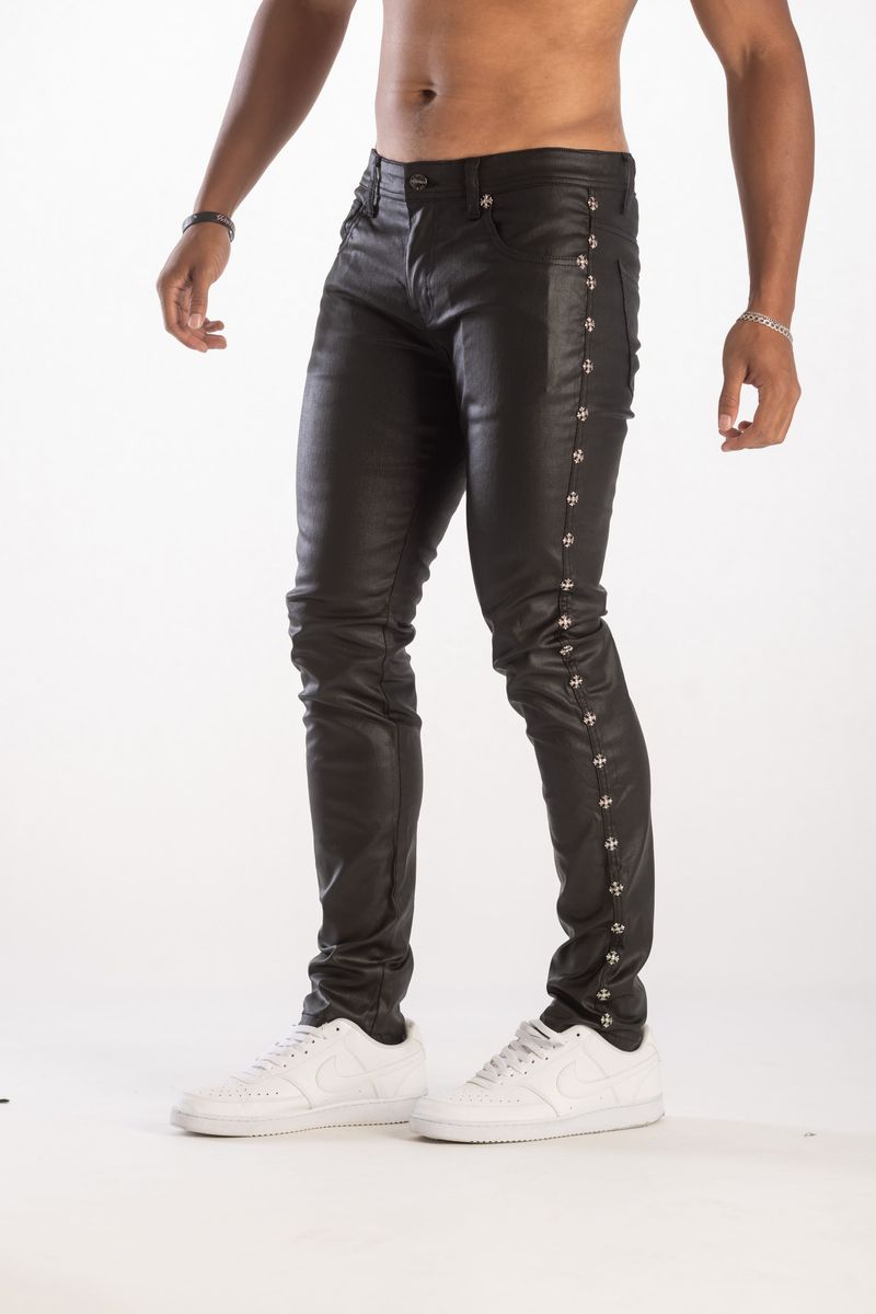 CHROM HEARTS SKINNY PANTS - BLACK