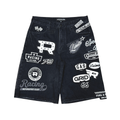 PATCHES PREMIUM DENIM SHORTS / ALL OVER