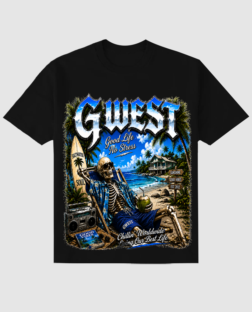 G WEST GOOD LIFE NO STRESS TEE