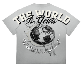 WORLD CUP FADED RELAXED LOOSE FIT TEE - GREY