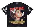 DIVINE RELAXED LOOSE FIT TEE - BLACK