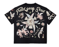 FAITH FADED RELAXED LOOSE FIT TEE- black