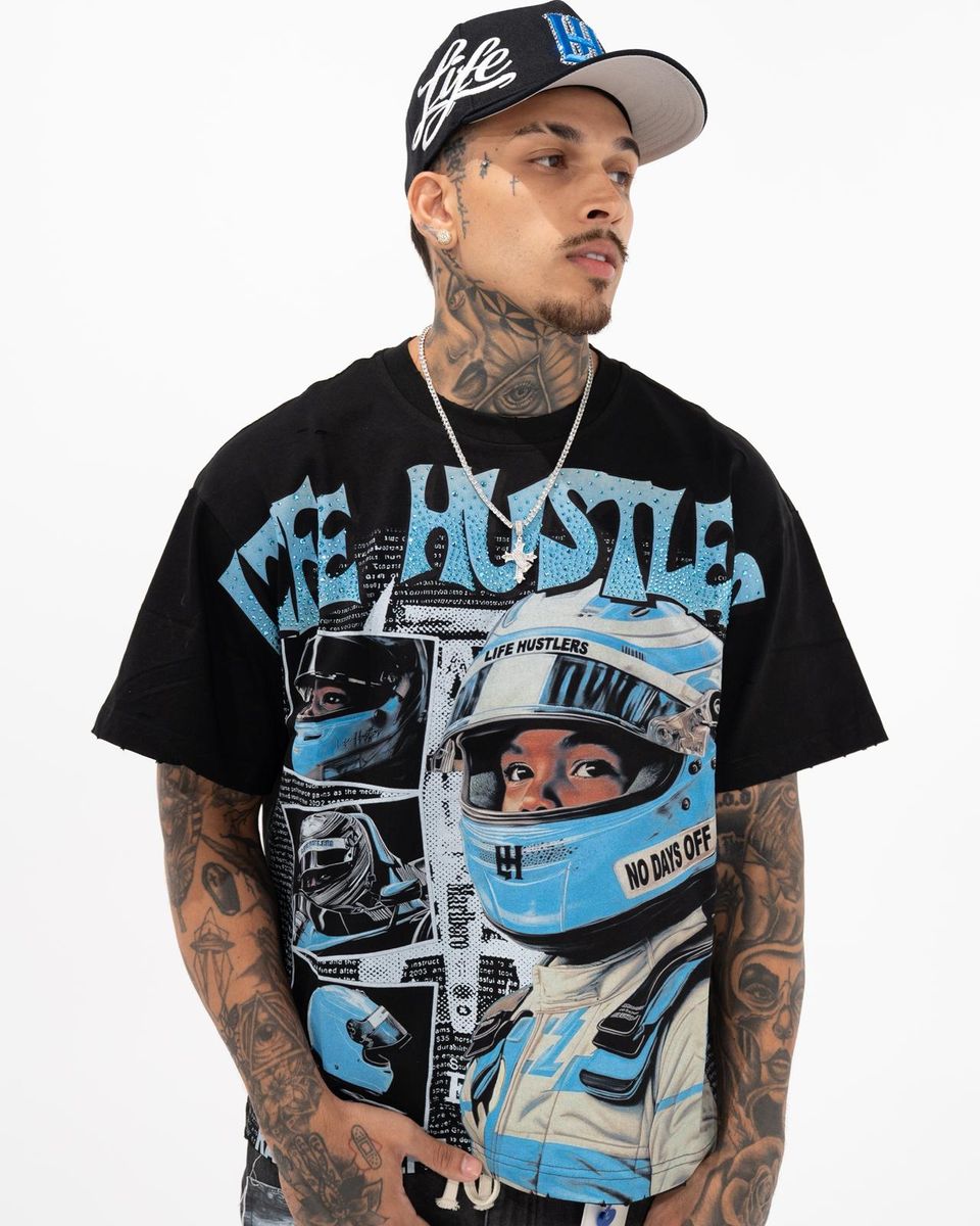 LH 'Racing kid' TEE - BLACK