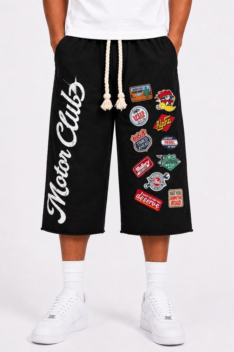 MOTOR CLUB SHORTS - BLACK