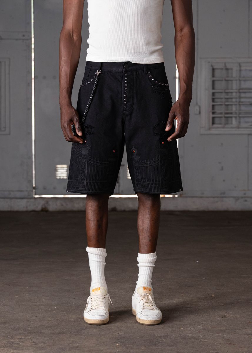 LATTICE SHORT - BLACK