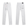 PURPLE WHITE JEANS