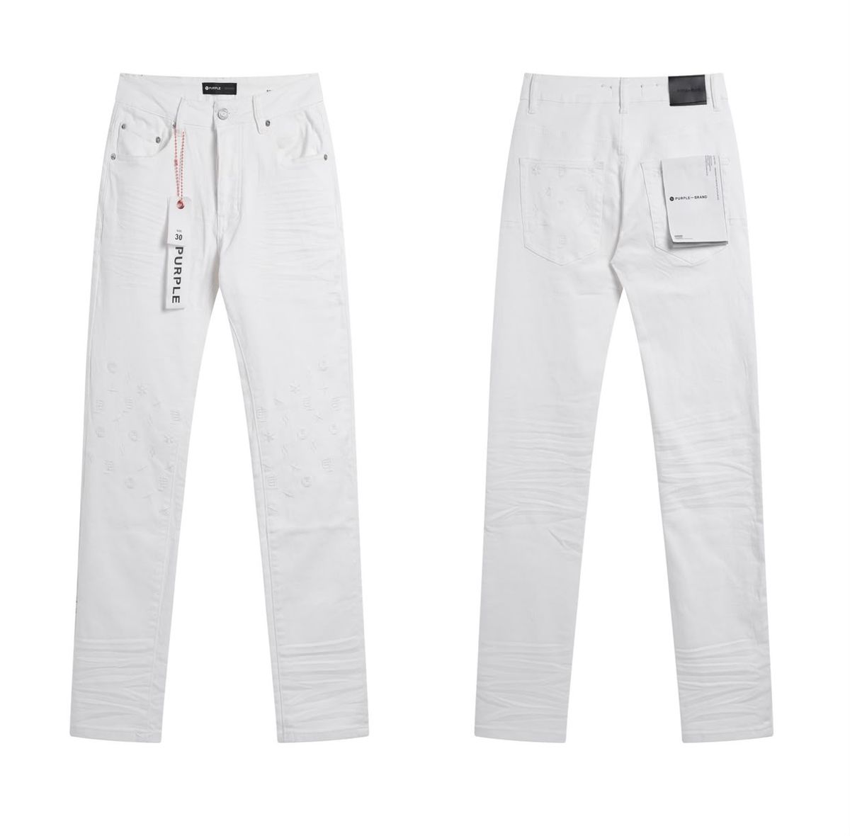 PURPLE WHITE JEANS