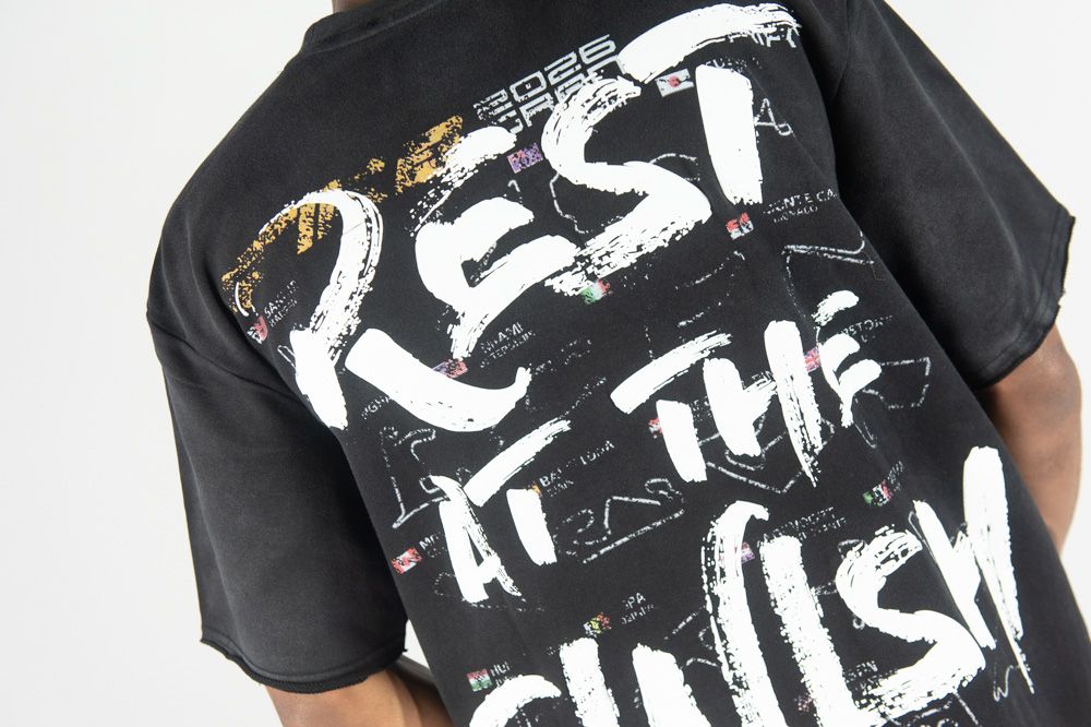 FINISH LINE TEE - BLACK