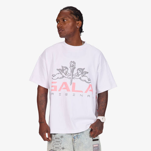 "GRAVEYARD" TEE (WHITE/PINK)