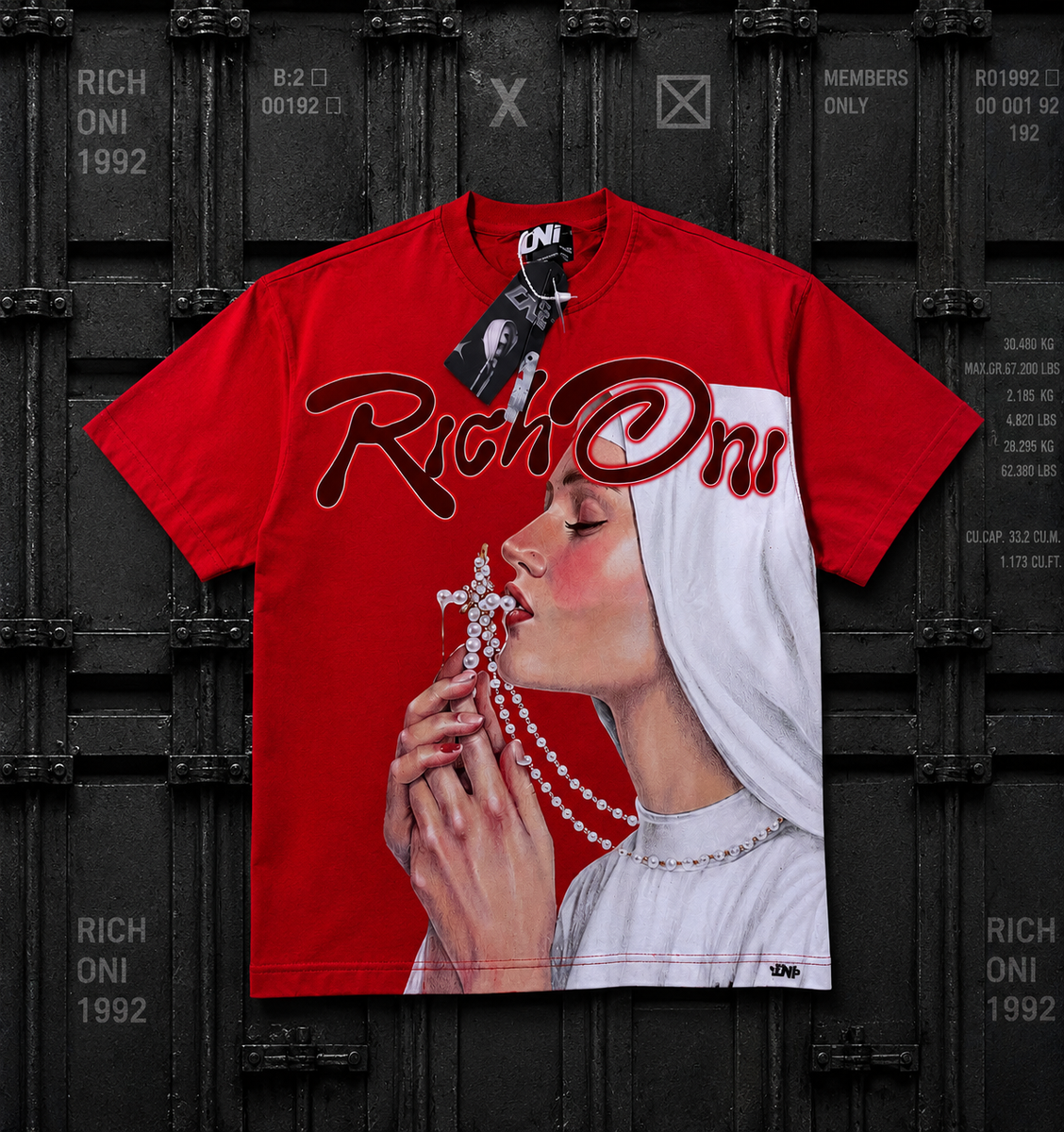 Rich Oni Divine Grace Red Graphic Tee
