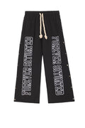Nylon Track Pants Black