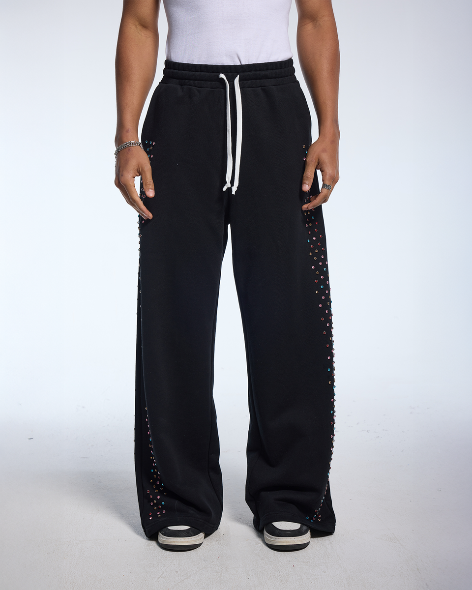 Crystal Cactus Sweats - Black