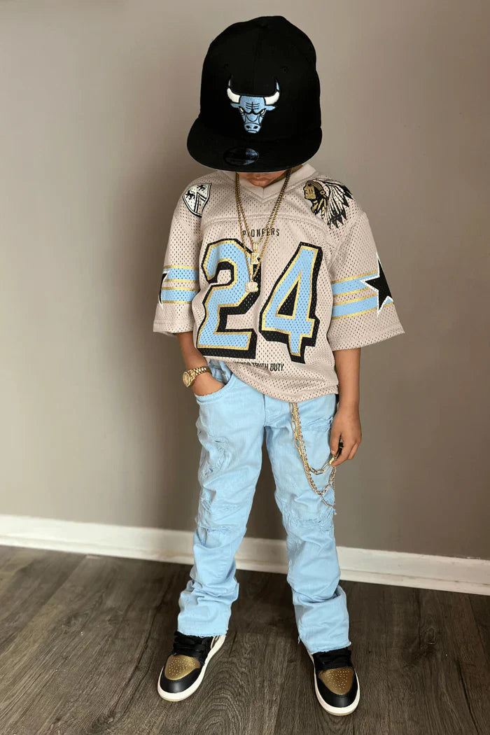 Kids Pioneer Football Jersey (Cream)