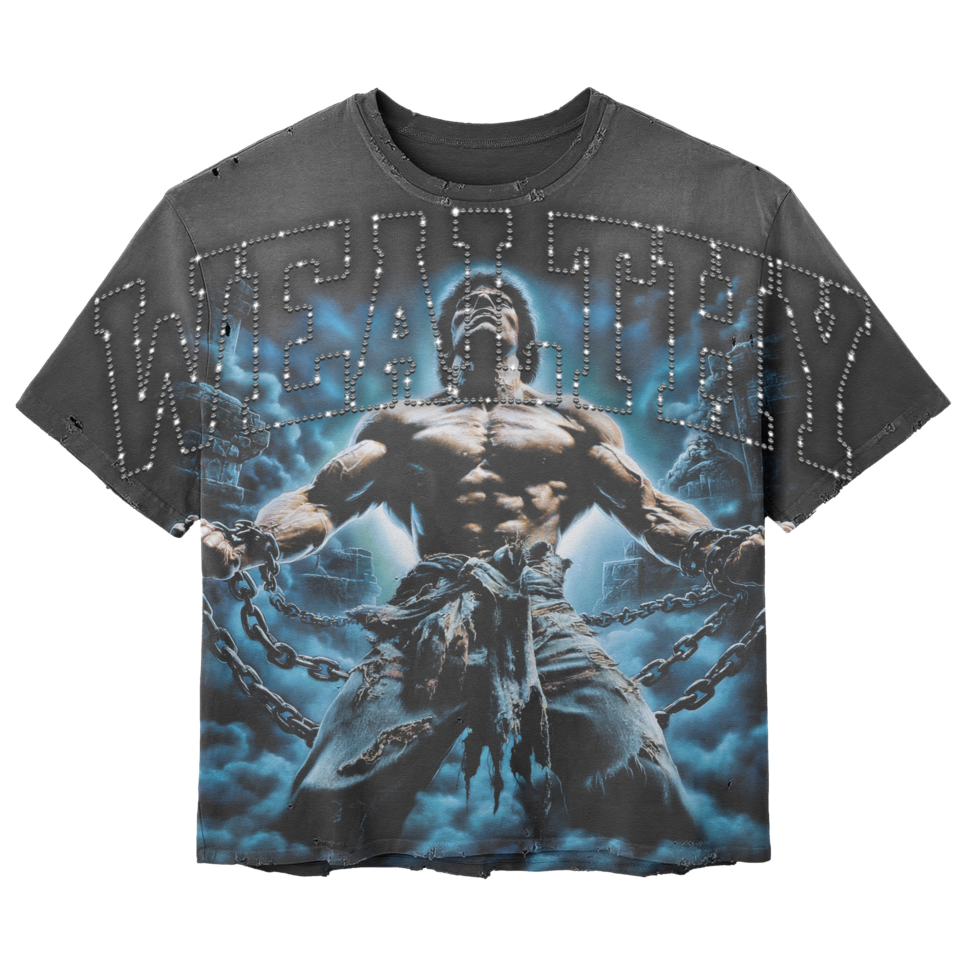 WEALTHY BOYS WORRIER TEE - BLACK