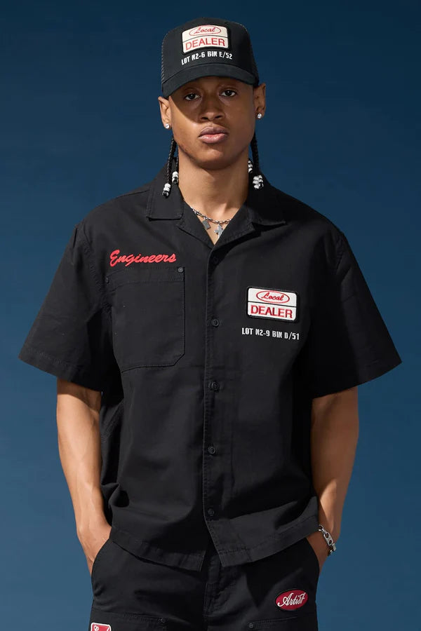 The Re-Up Mechanic Shirt - Black