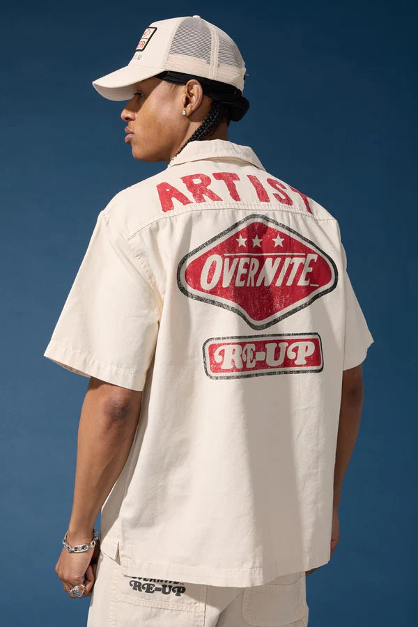 The Re-Up Mechanic Shirt - Bone