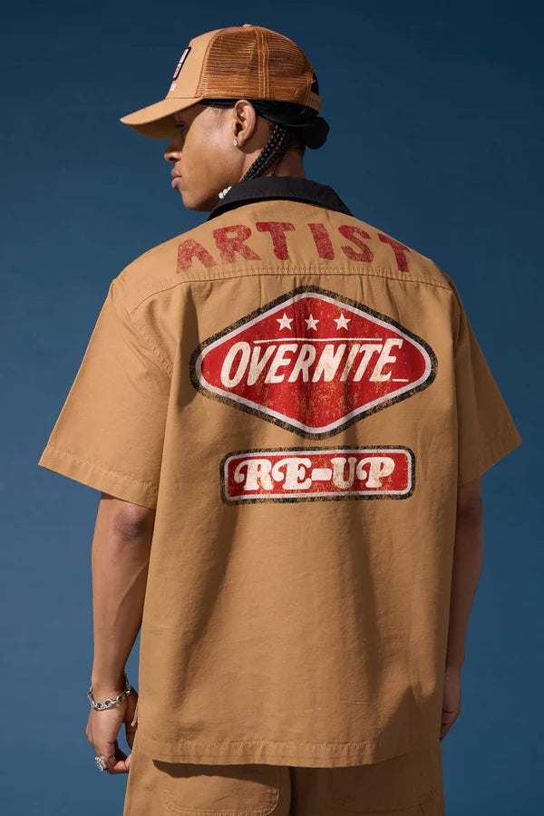 The Re-Up Mechanic Shirt - Wheat