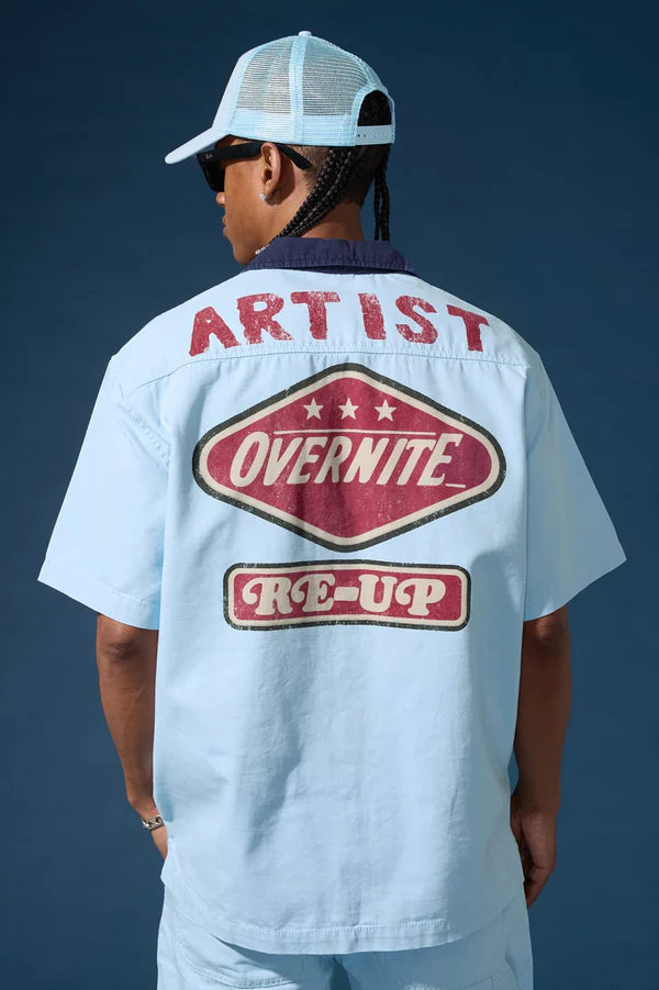 The Re-Up Mechanic Shirt -Service Blue