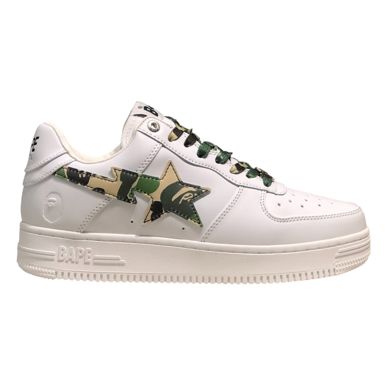 A Bathing Ape Bape Sta Low White ABC Camo Green
