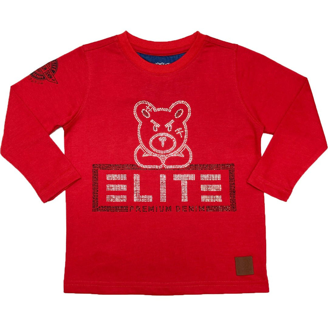 ELITE Varsity Long Sleeve Kids Tee (RED)