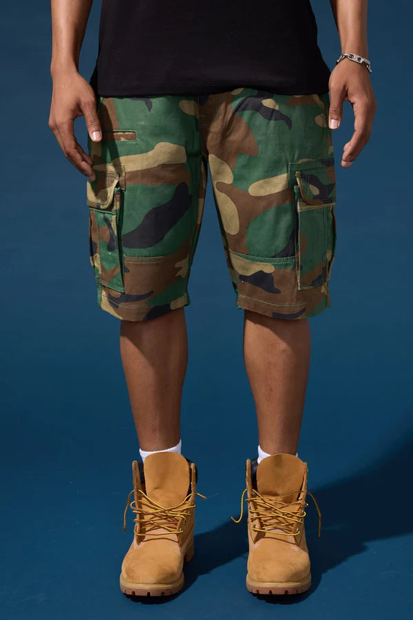 OG - Xavier Camo Cargo Shorts - Classic Woodland