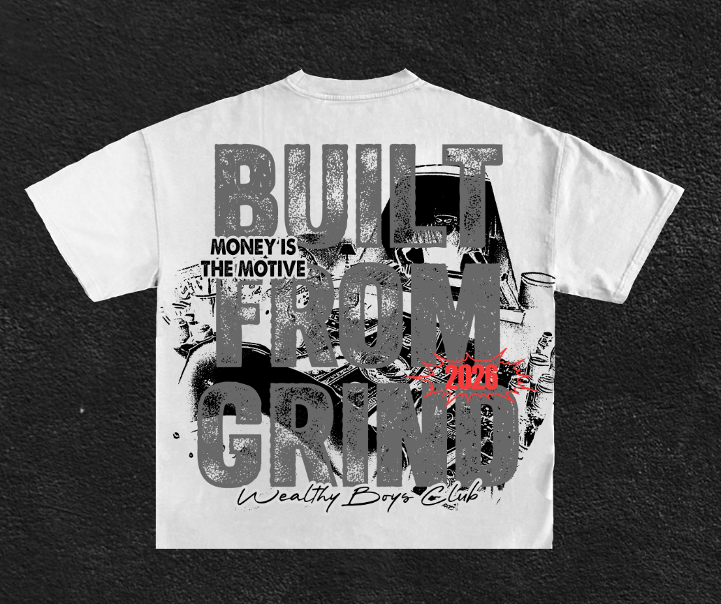 BUILT FROM GRIND TEE - WHITE
