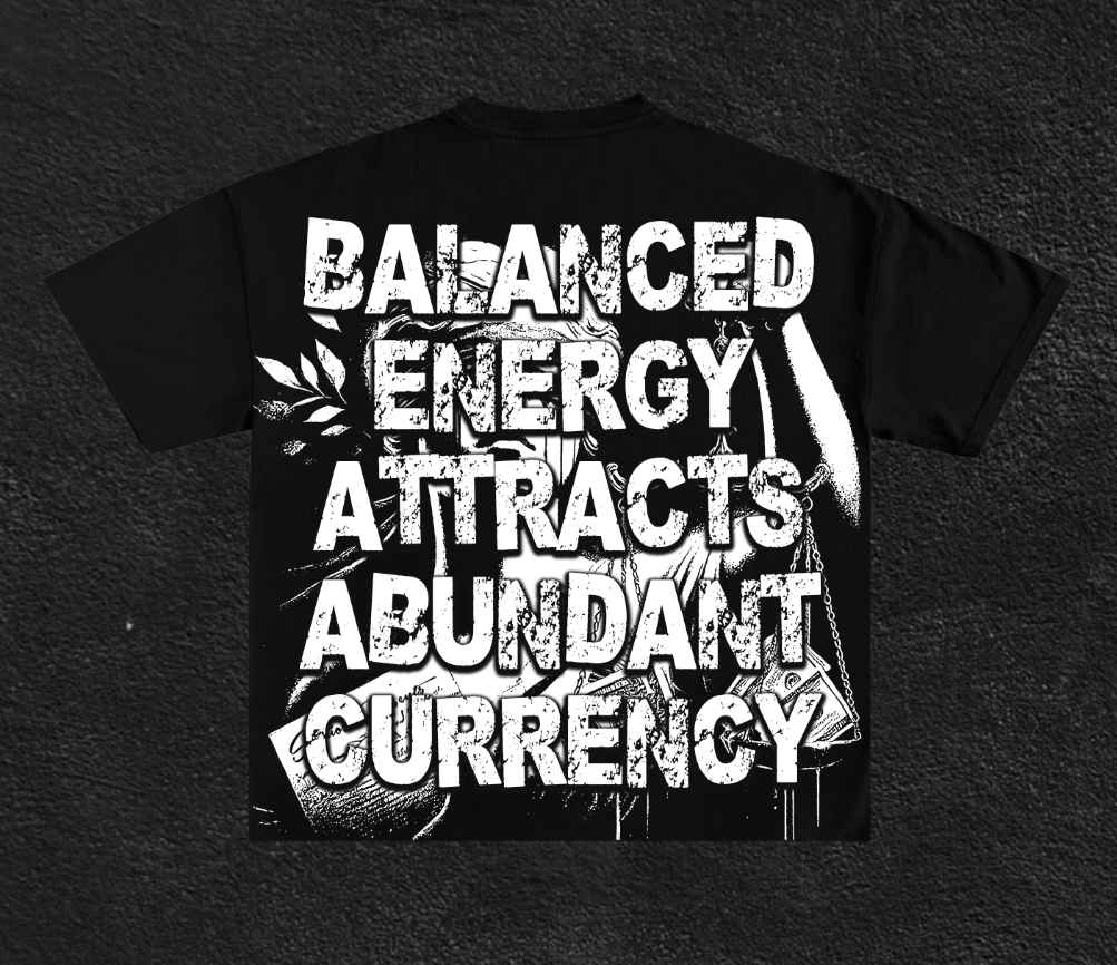 BALANCED ENERGY TEE- BLACK