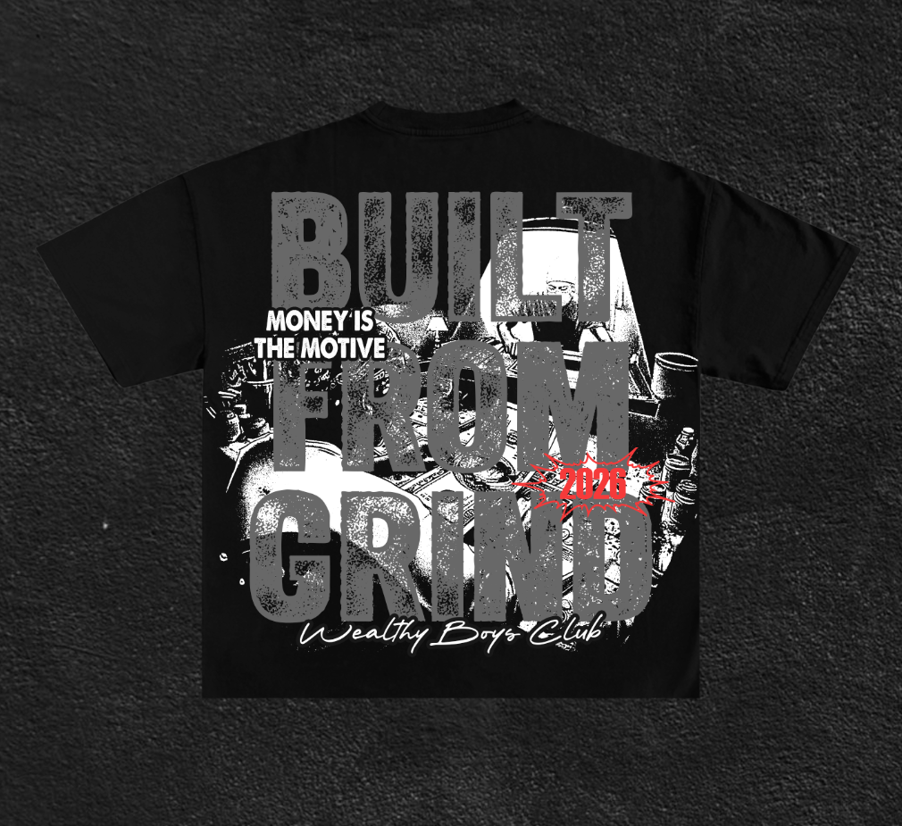 BUILT FROM GRIND TEE - BLACK