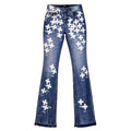 KIDS STAMPED PRINT STACKED JEANS-VINTAGE
