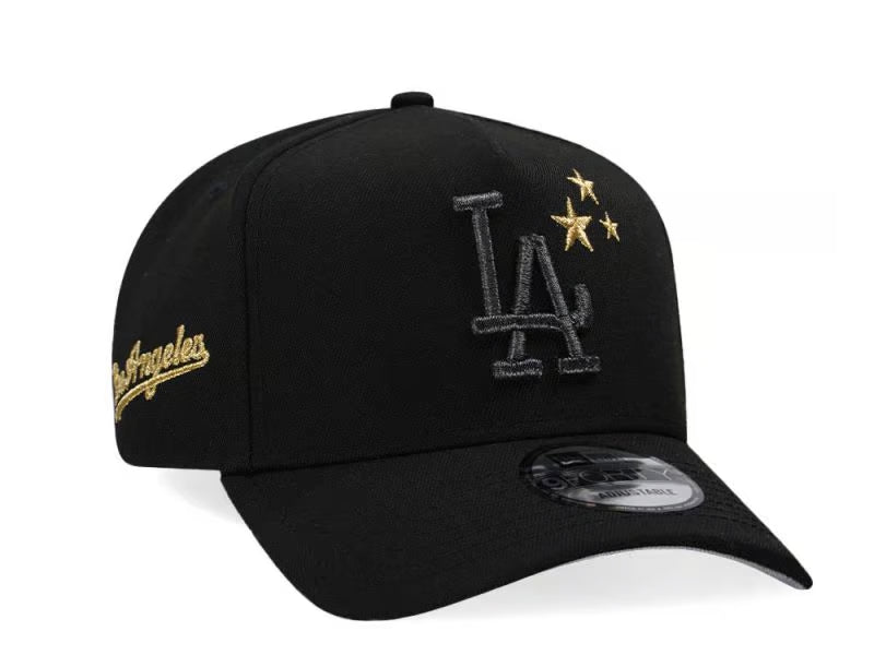 New Era Los Angeles Dodgers Black Gold 9Forty A Frame Snapback Hat