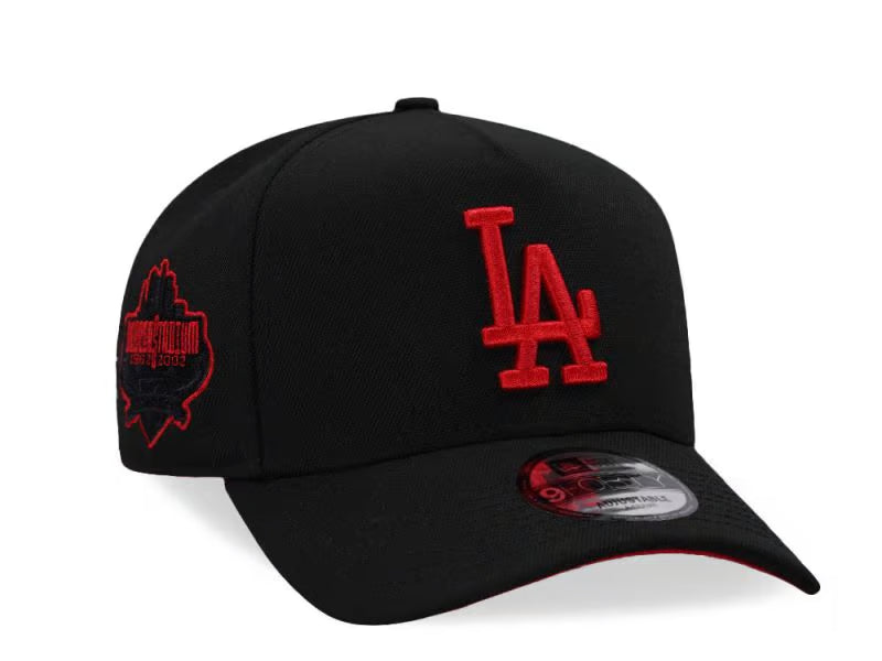New Era Los Angeles Dodgers 40th Anniversary Black And Red 9Forty A Frame Snapback Hat
