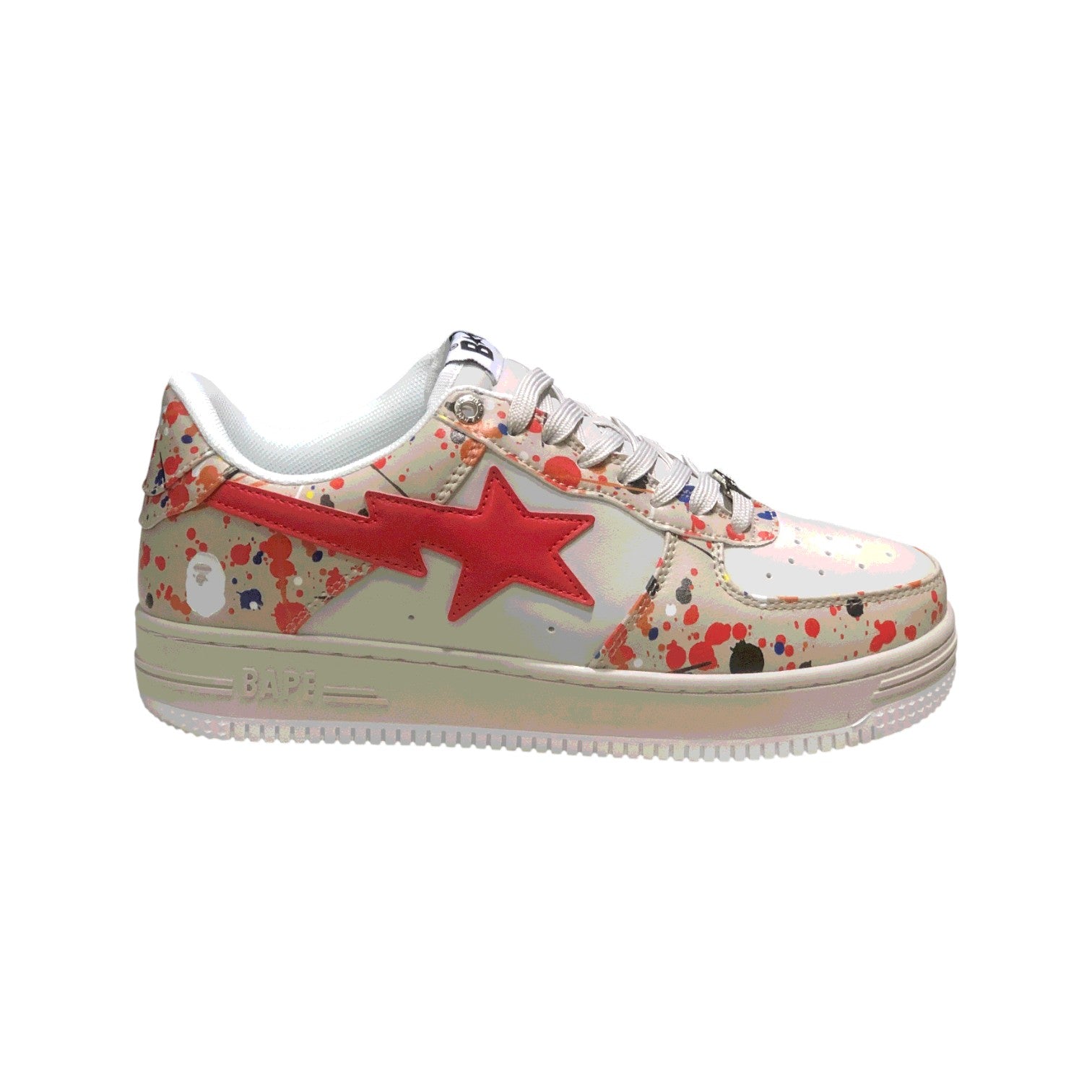 BAPE Bapesta Low 'Paint Splatter - Ivory