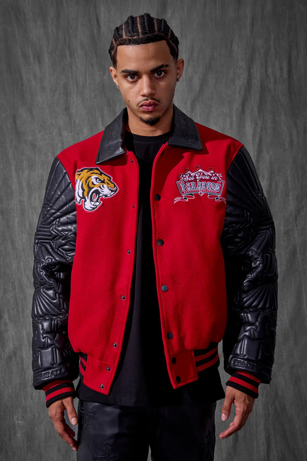 Smoke & Mirrors Varsity Jacket (Bred)