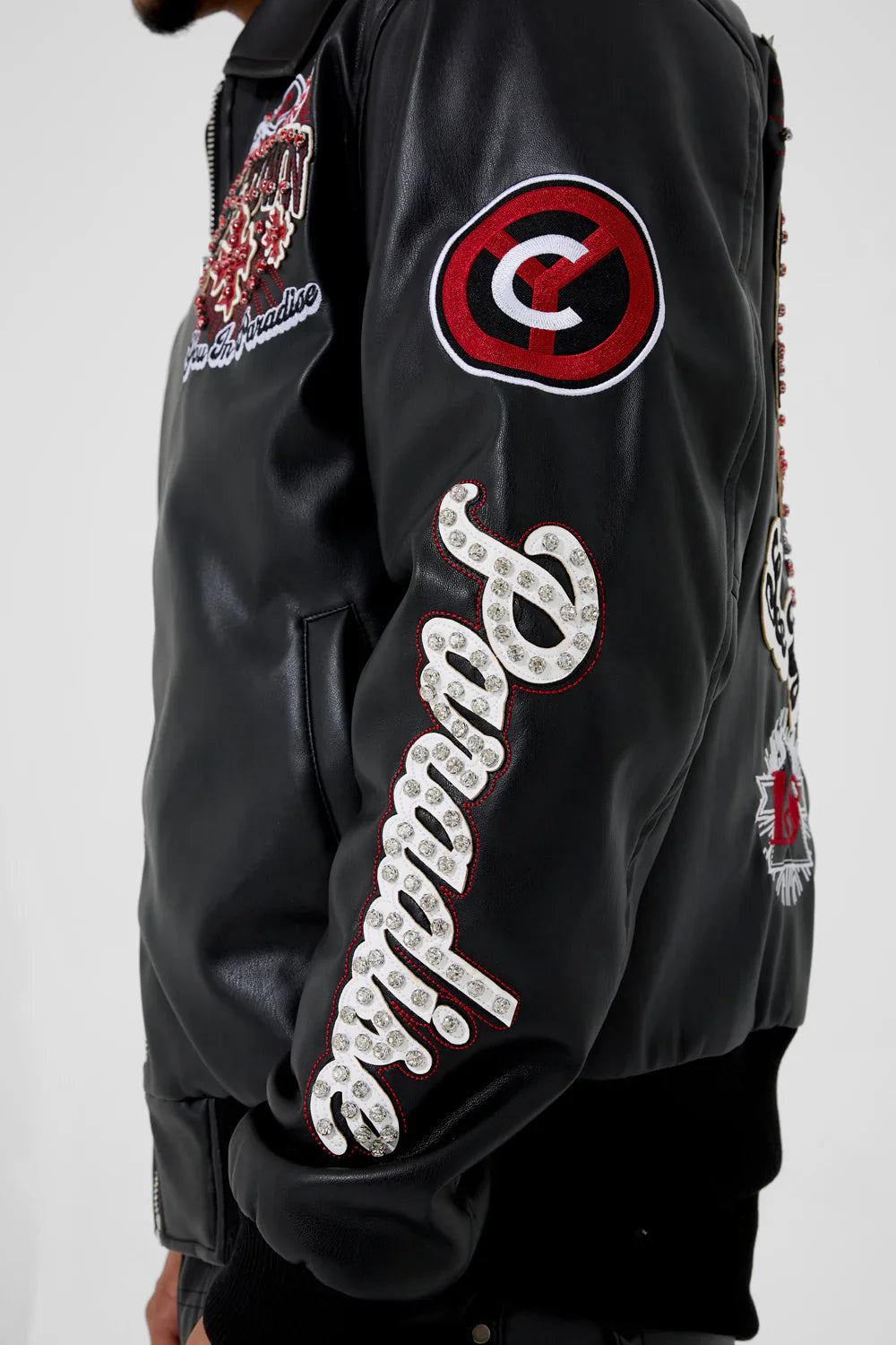 Windy City Varsity Jacket (Black)