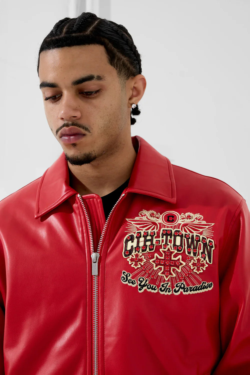 Windy City Varsity Jacket (Red)