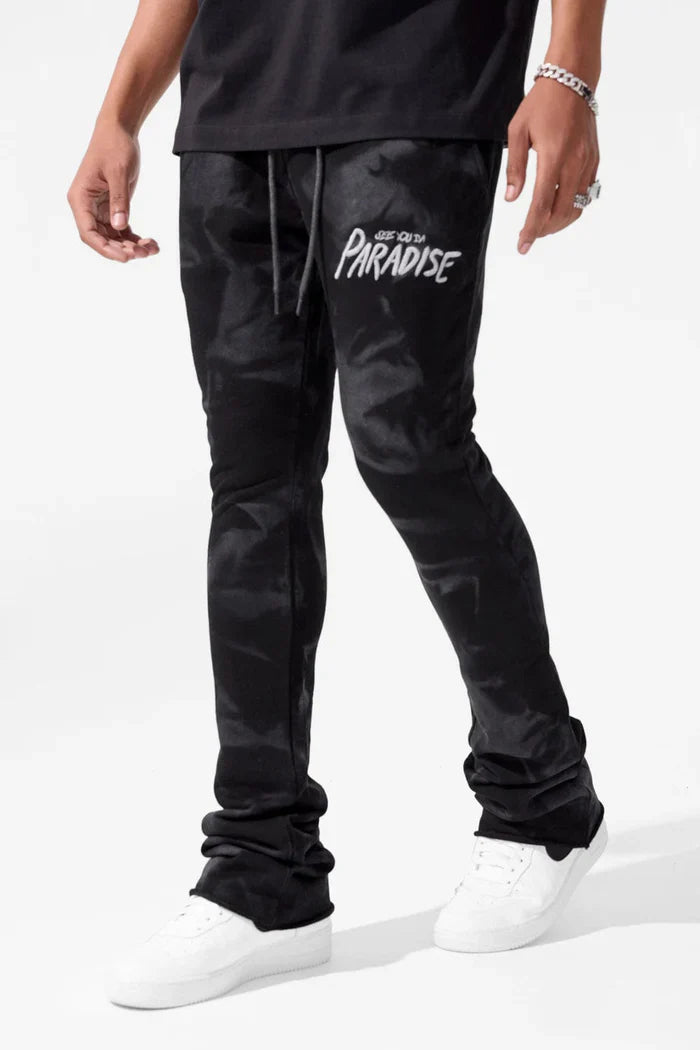 Surfside Stacked Sweatpants - Black