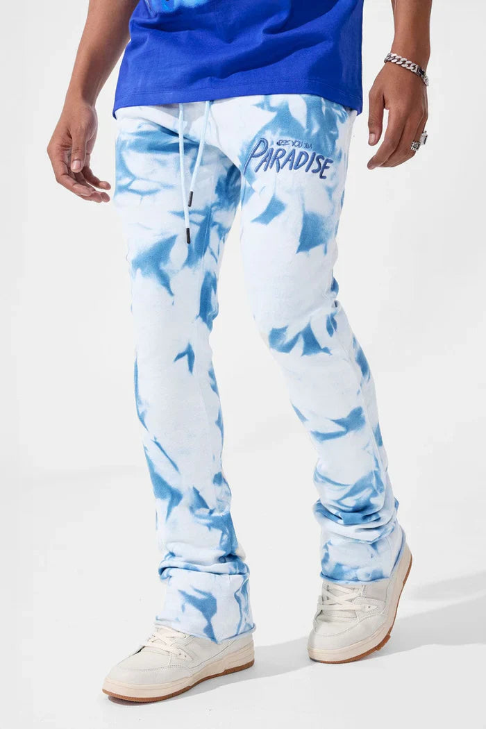 Surfside Stacked Sweatpants -Light Blue