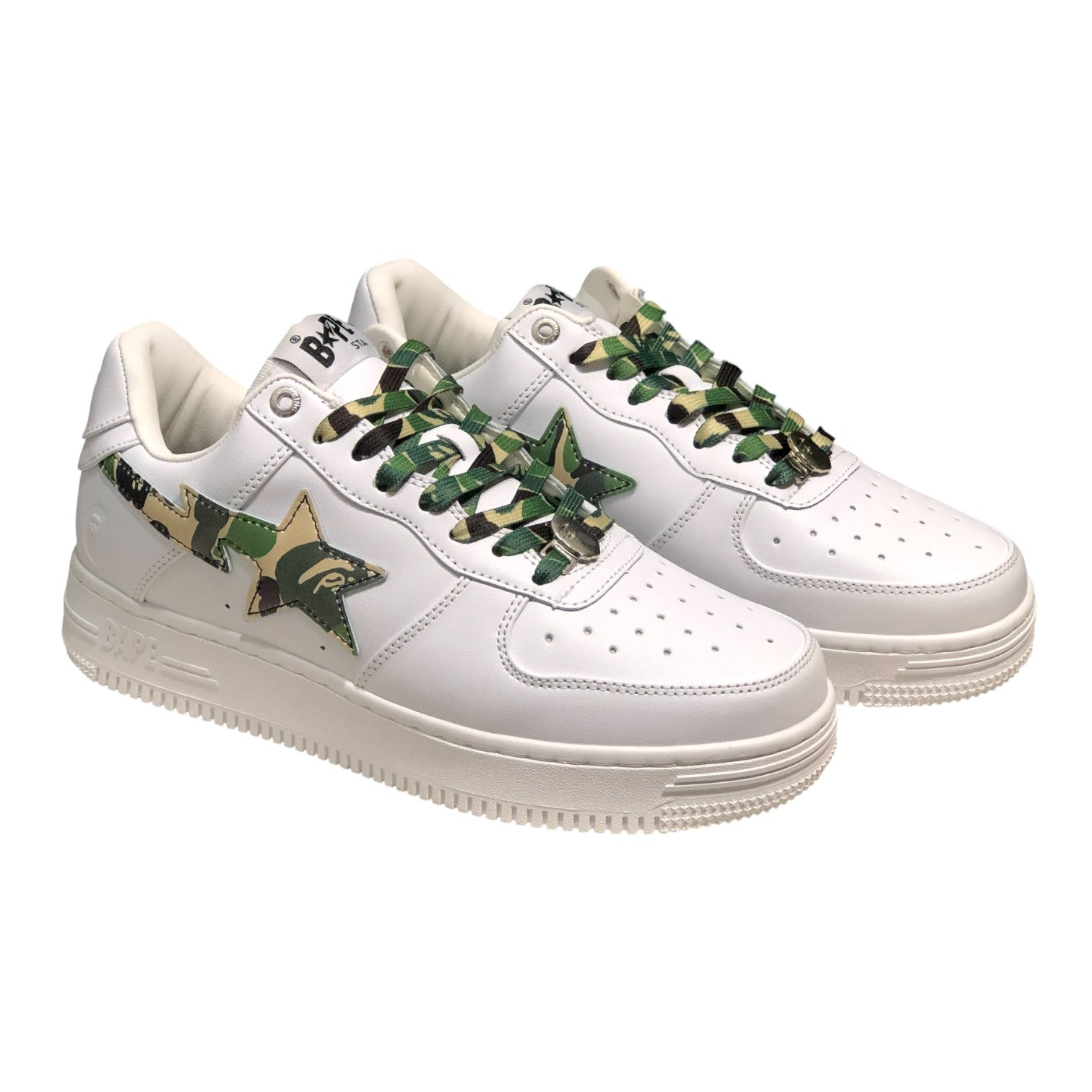 A Bathing Ape Bape Sta Low White ABC Camo Green
