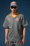 The Re-Up Mechanic Shirt -Charcoal