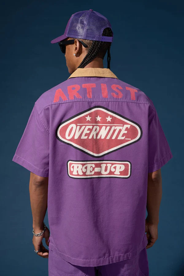 The Re-Up Mechanic Shirt - Purple