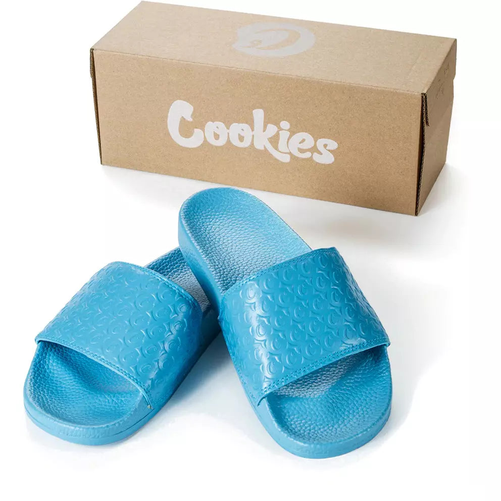 COOKIES MONOGRAM EMBOSSED FAUX LEATHER - BLUE