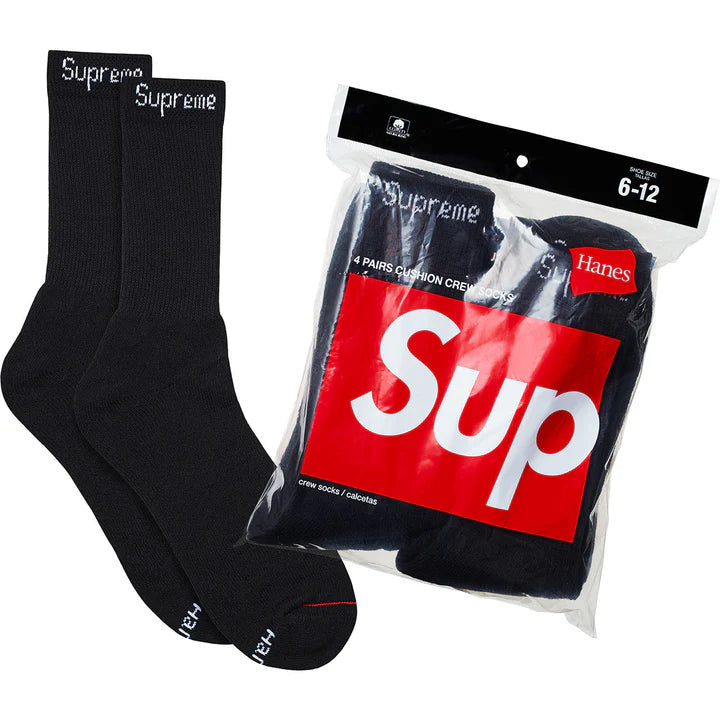 SUPREME SOCKS - BLACK