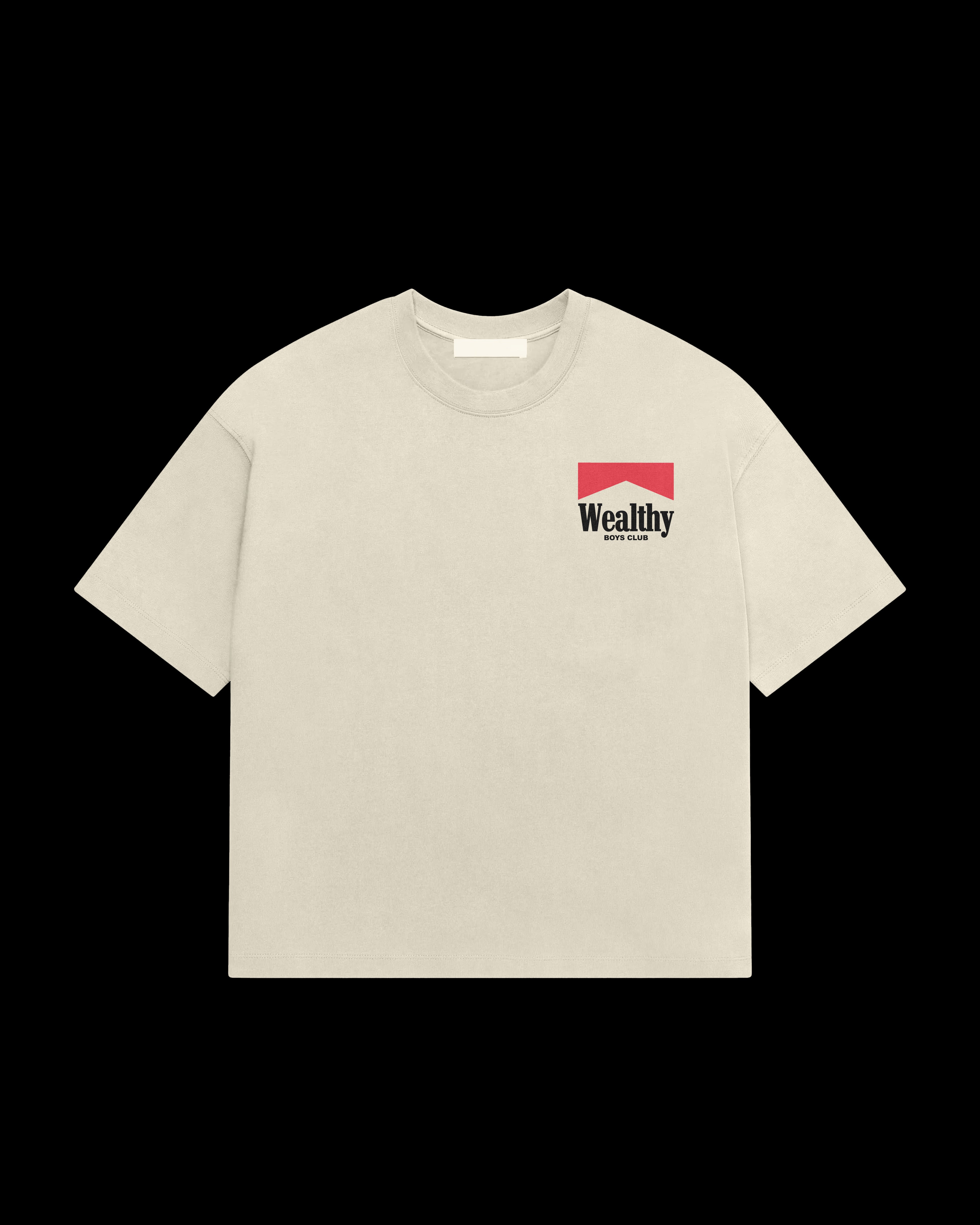 WEALTHY BOYS LOGO TEE - CREAM