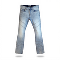 LIQUID CRYSTAL STACKED & CRYSTAL JEANS - ICED BLUE