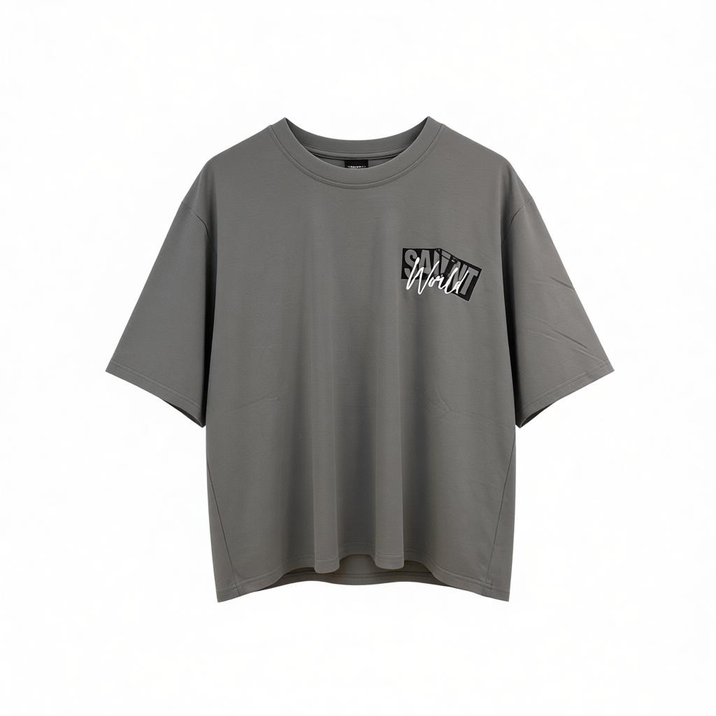 SAINT WORLD TEE - CHARCOL GREY