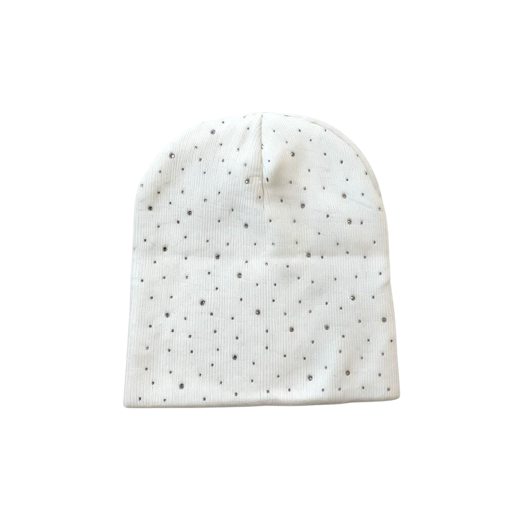 CRYSTALS BEANIE - WHITE